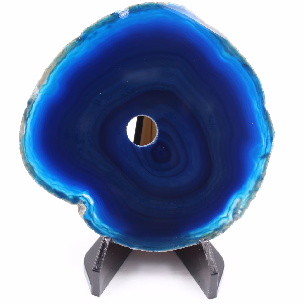 Polished and pierced agate from Brazil