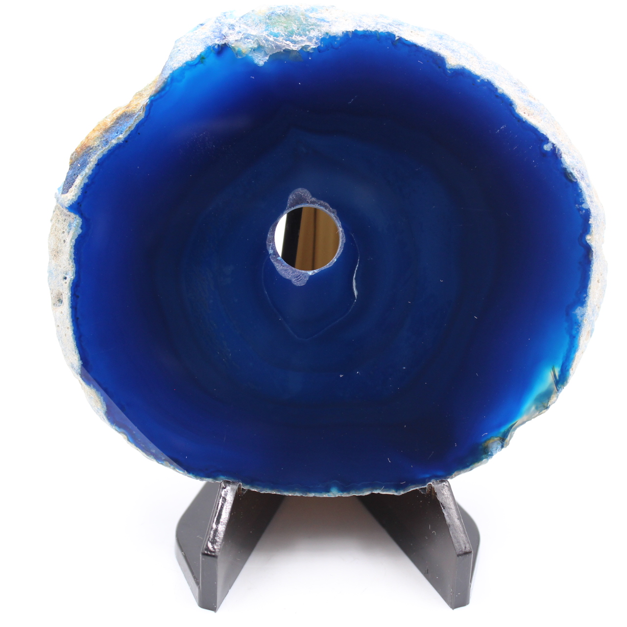 Polished and pierced agate from Brazil