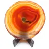 Polished and pierced agate from Brazil - 0