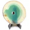 Polished and pierced agate from Brazil - 0