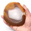 Polished and pierced agate from Brazil - 0