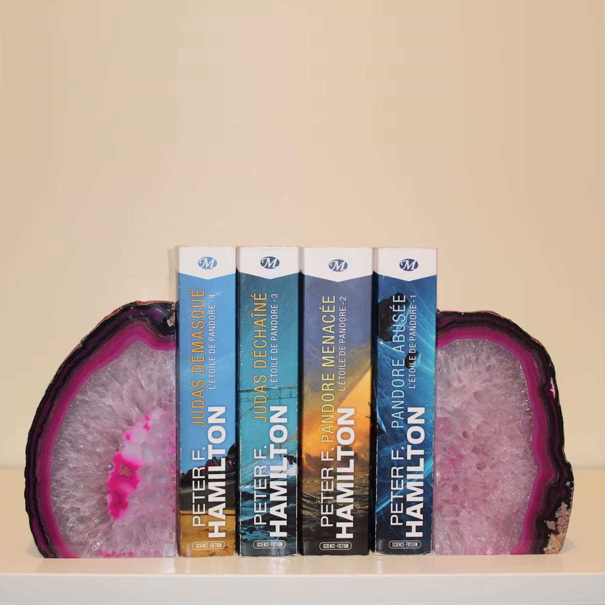Agate bookends 2 pieces