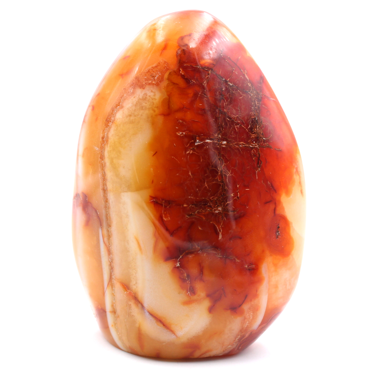 Fully Polished Freeform Carnelian Stone