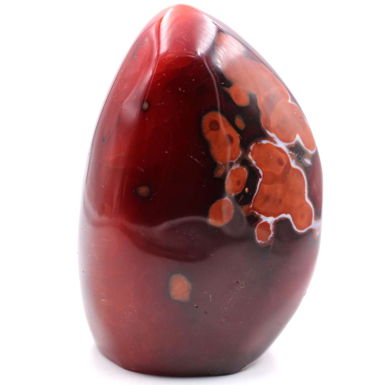 Fully Polished Freeform Carnelian Stone