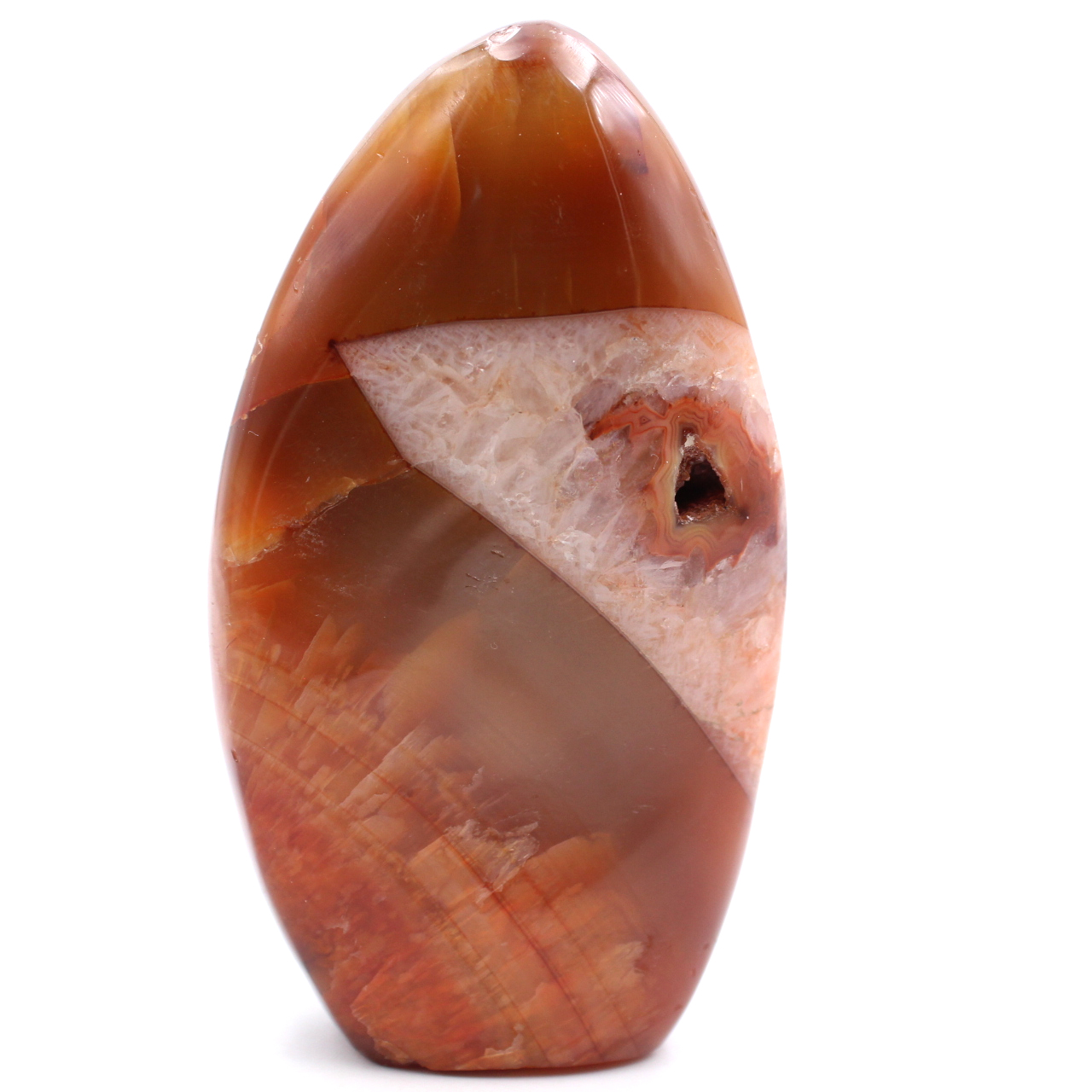 Fully Polished Freeform Carnelian Stone