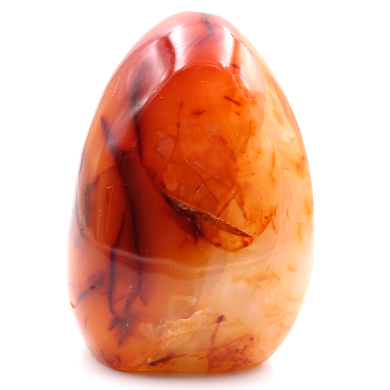 Fully Polished Freeform Carnelian Stone