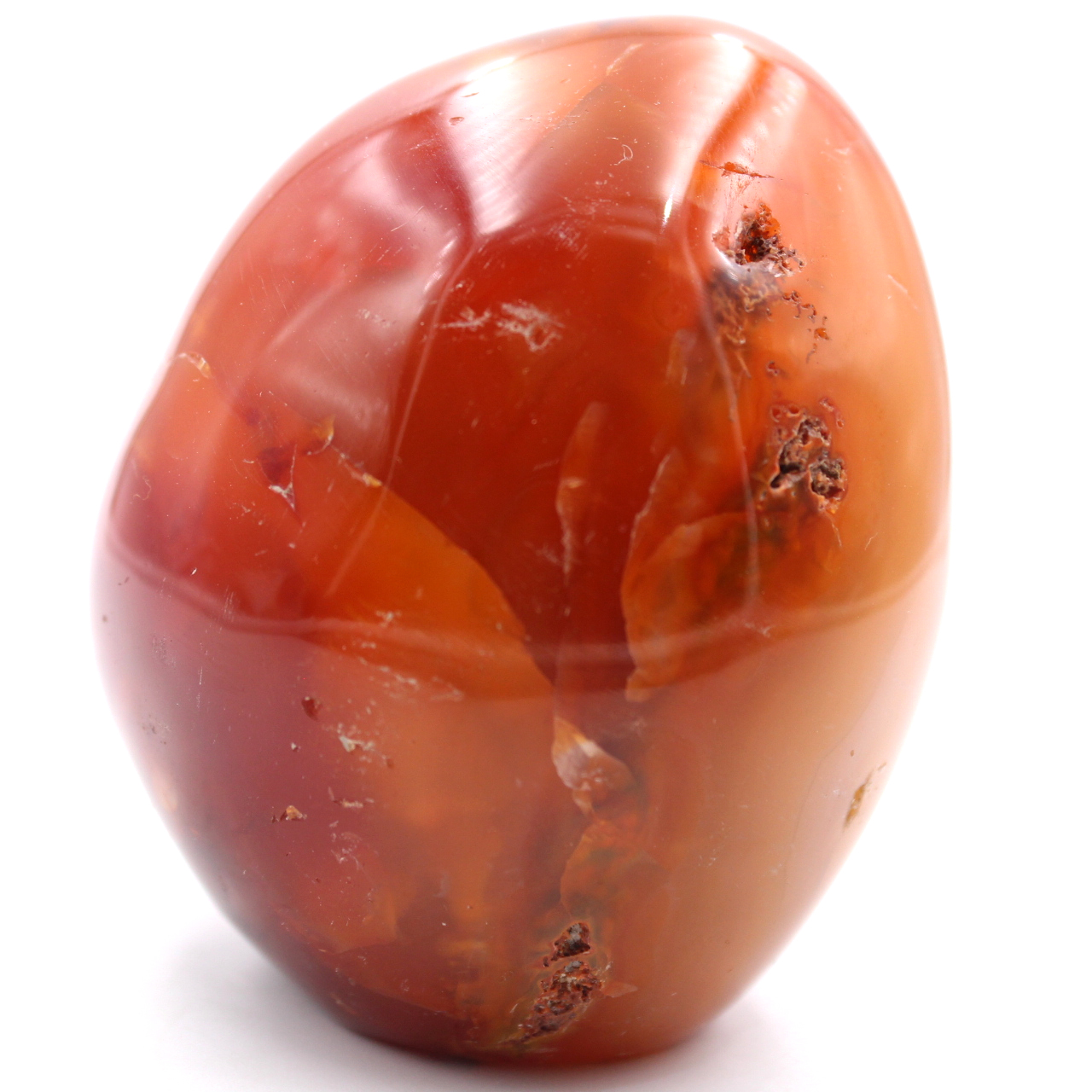 Fully Polished Freeform Carnelian Stone