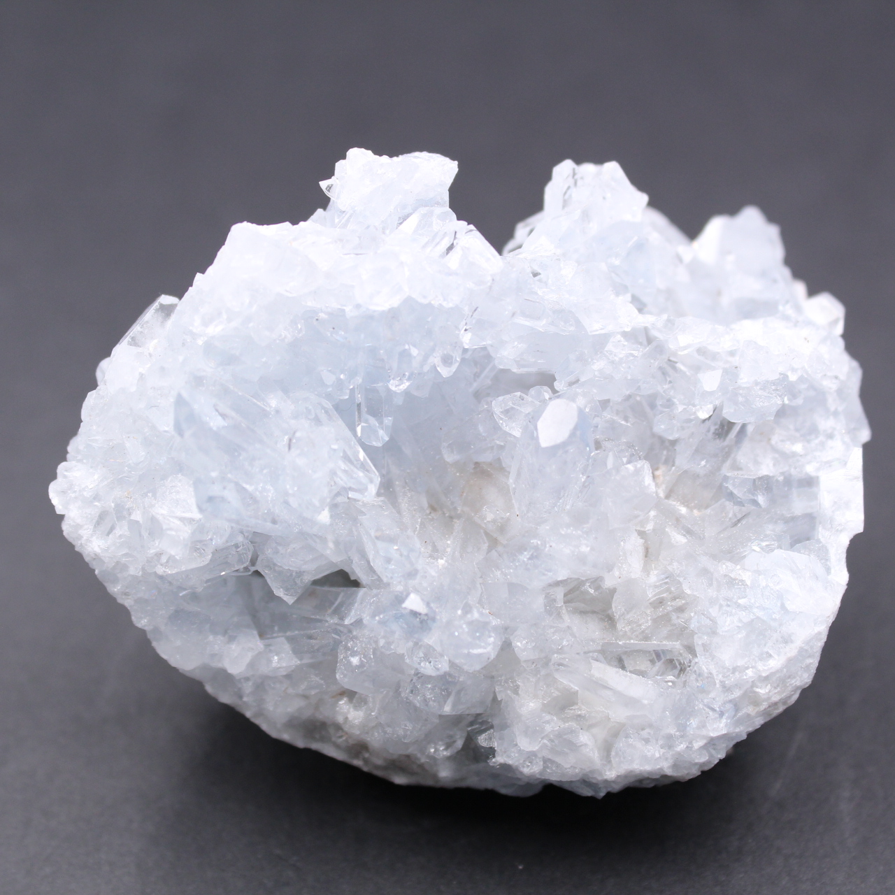 Blue celestite crystals