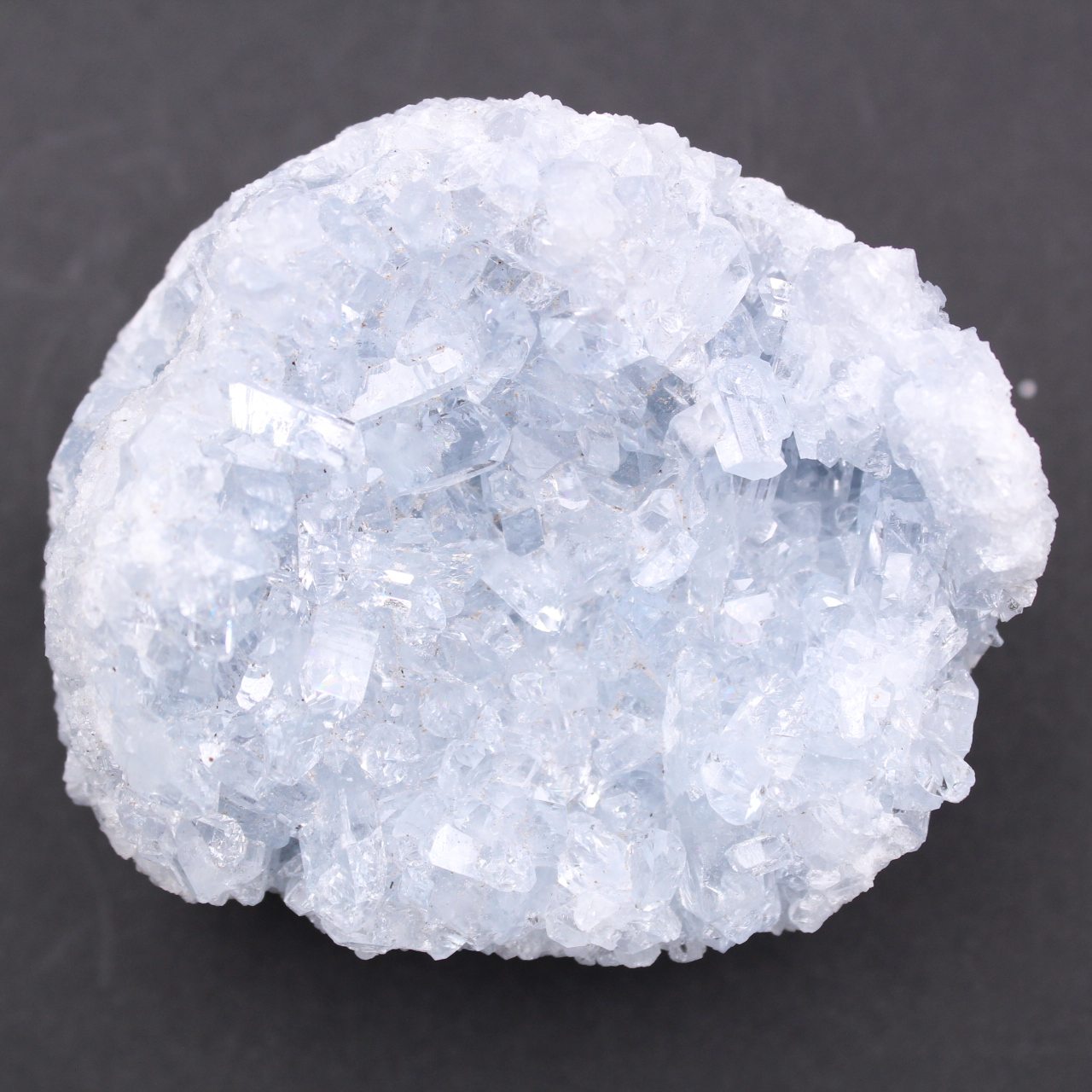 Blue celestite crystals
