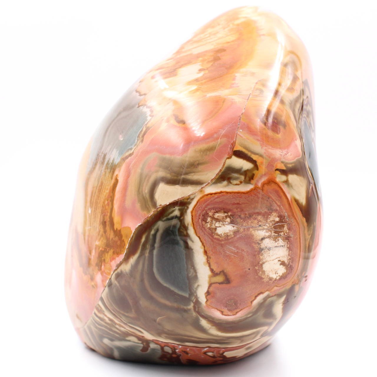 Printed jasper, large ornamental polished stone weighing 4 kilo