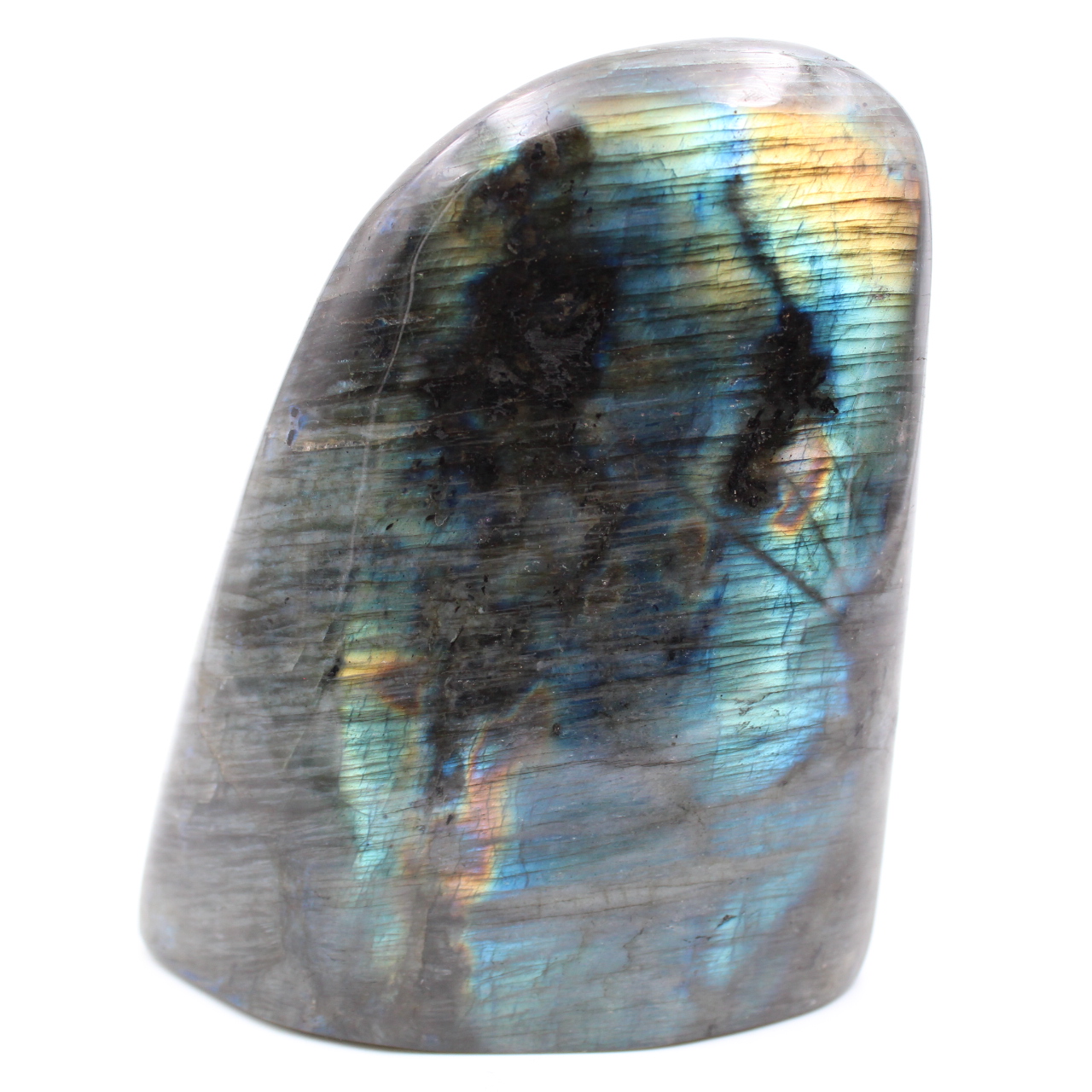 Labradorite freeform ornamental yellow blue