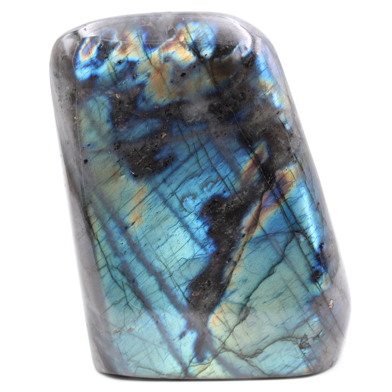 Free form of blue labradorite
