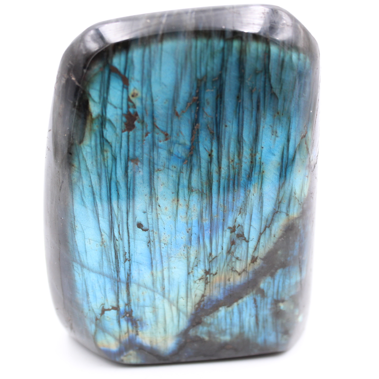 Blue labradorite decorative polished shape