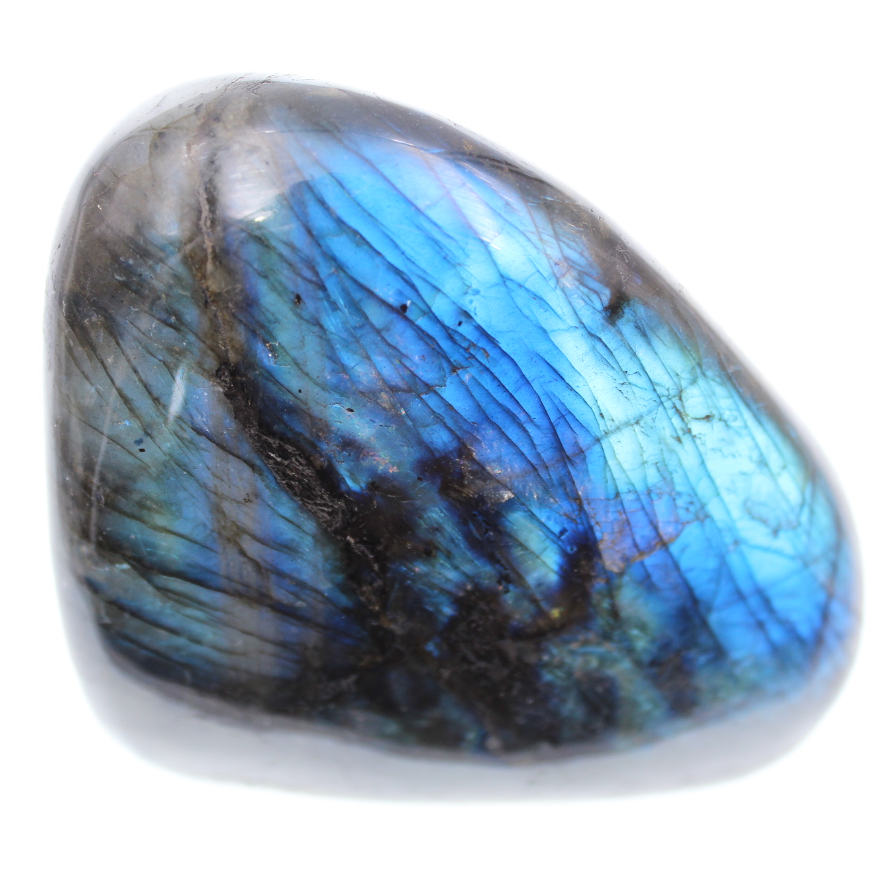 Blue polished labradorite for ornament