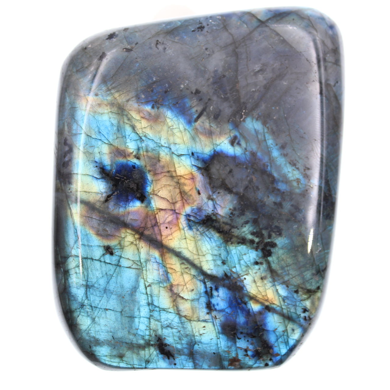 Multicolored labradorite, free form for decoration