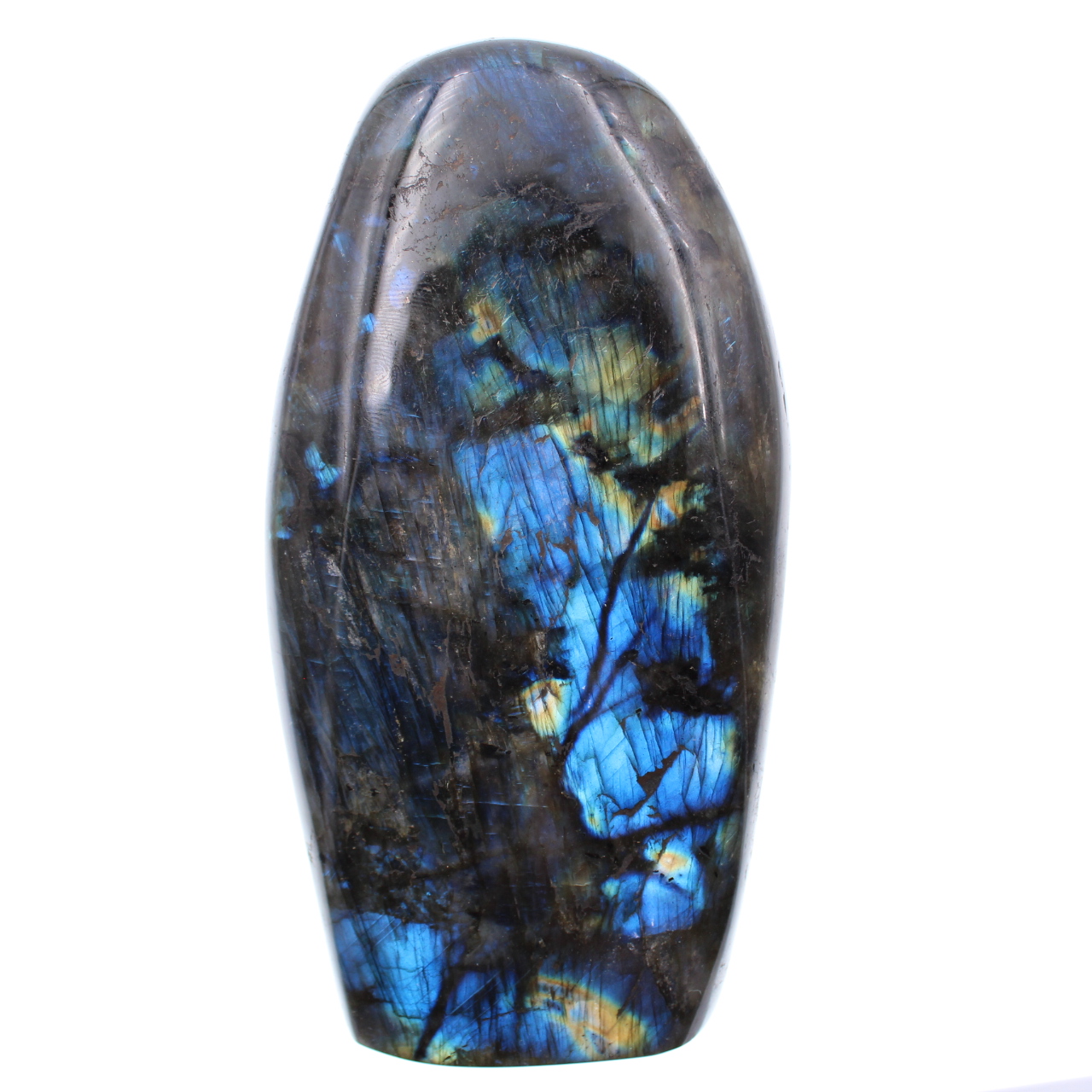 Blue labradorite stone decoration block