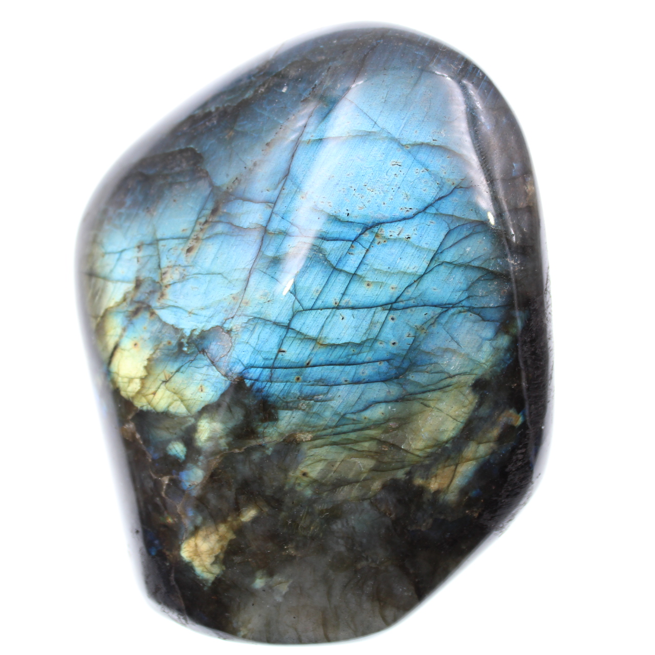 Labradorite decoration stone, blue reflections