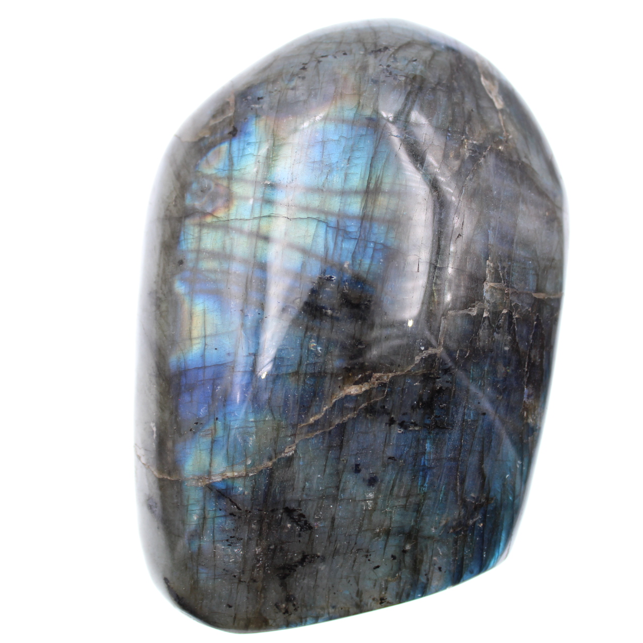 Labradorite stone block