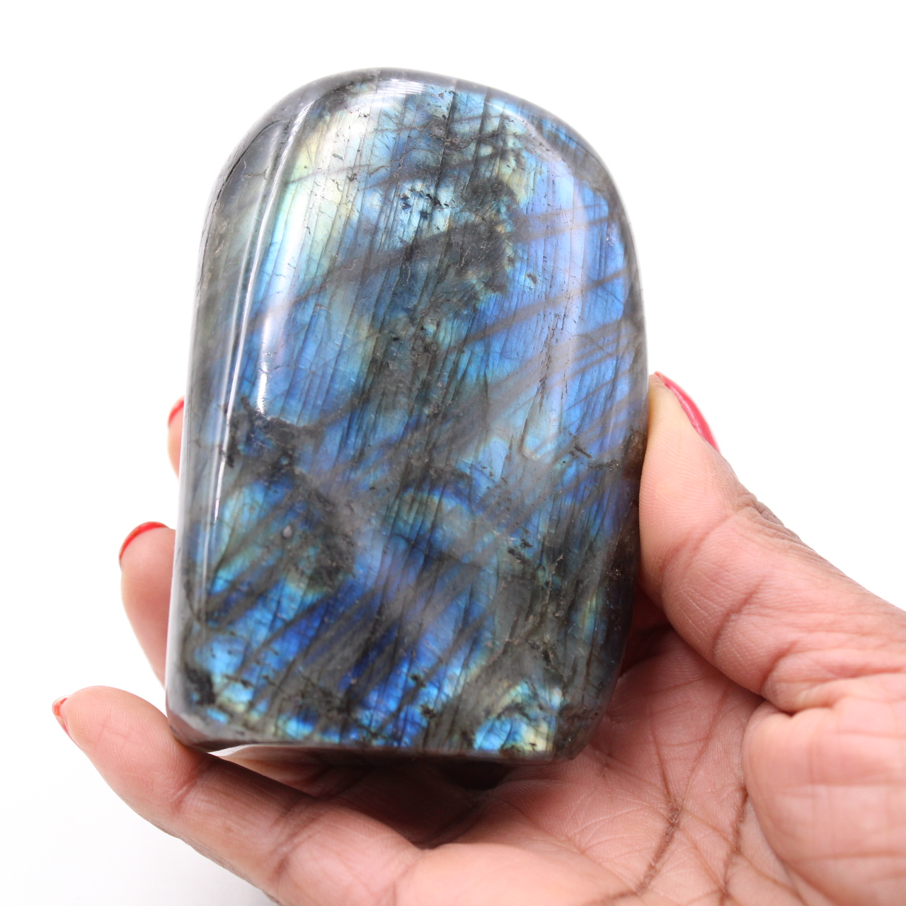 Labradorite stone block