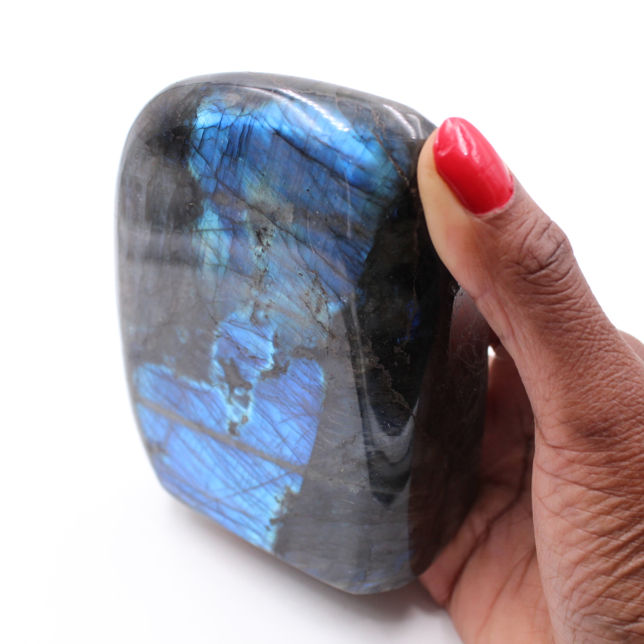 Labradorite stone block
