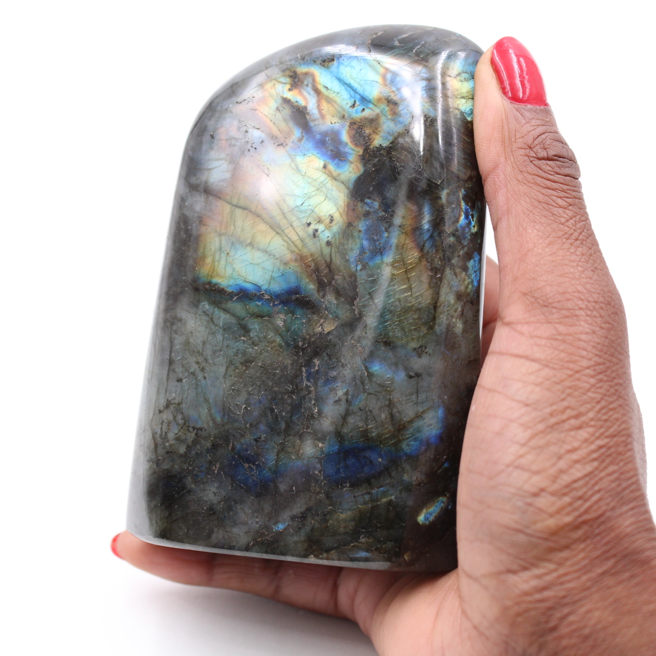Labradorite stone block