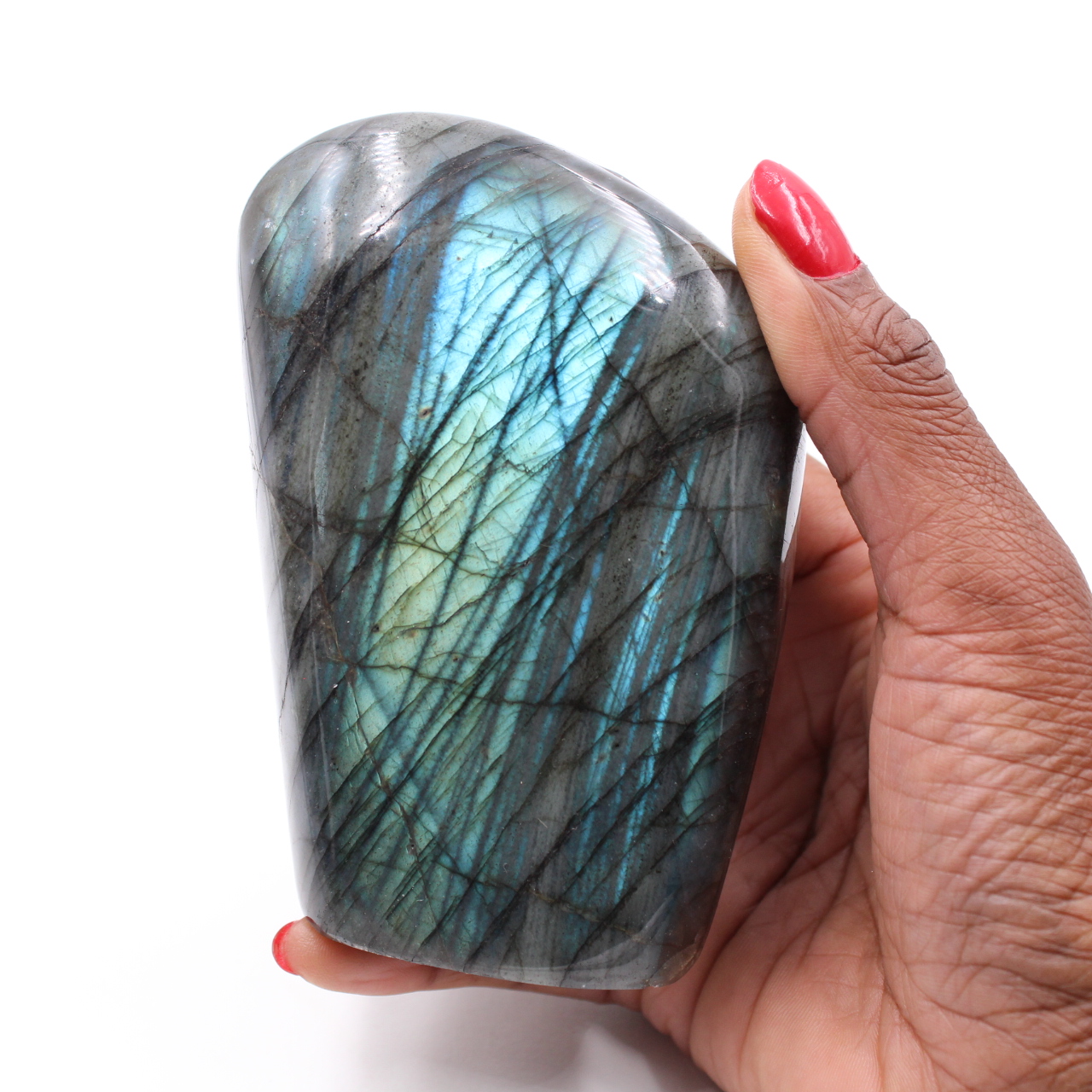 Labradorite stone block