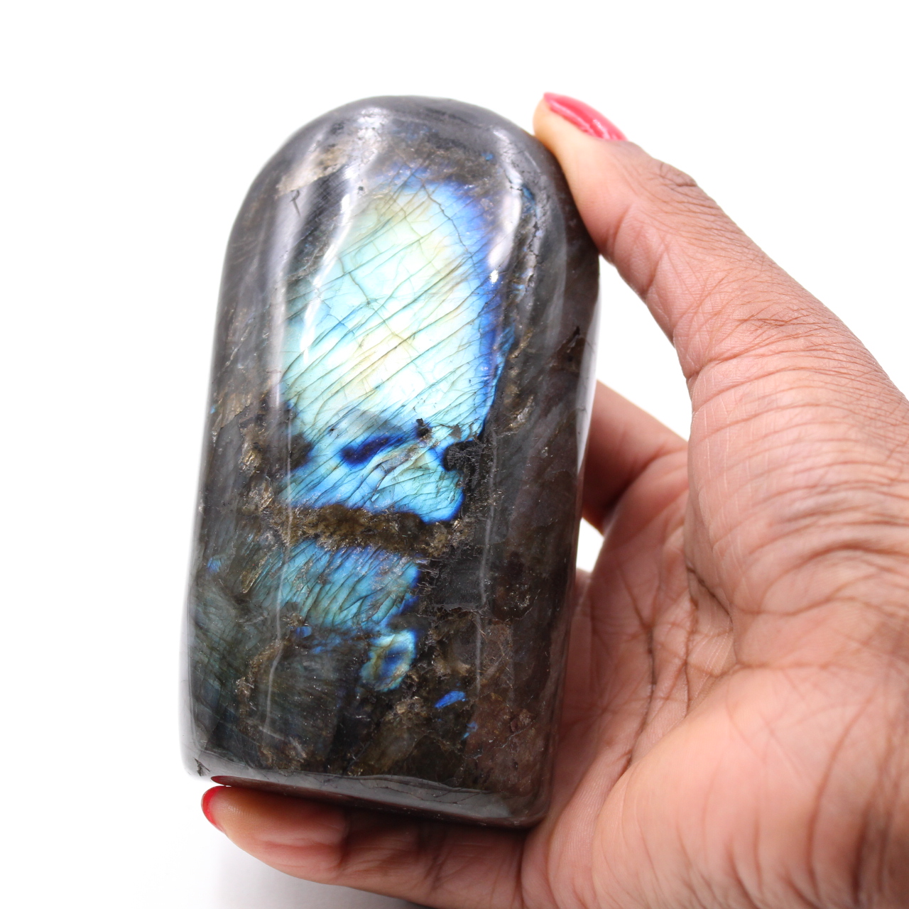 Labradorite stone block