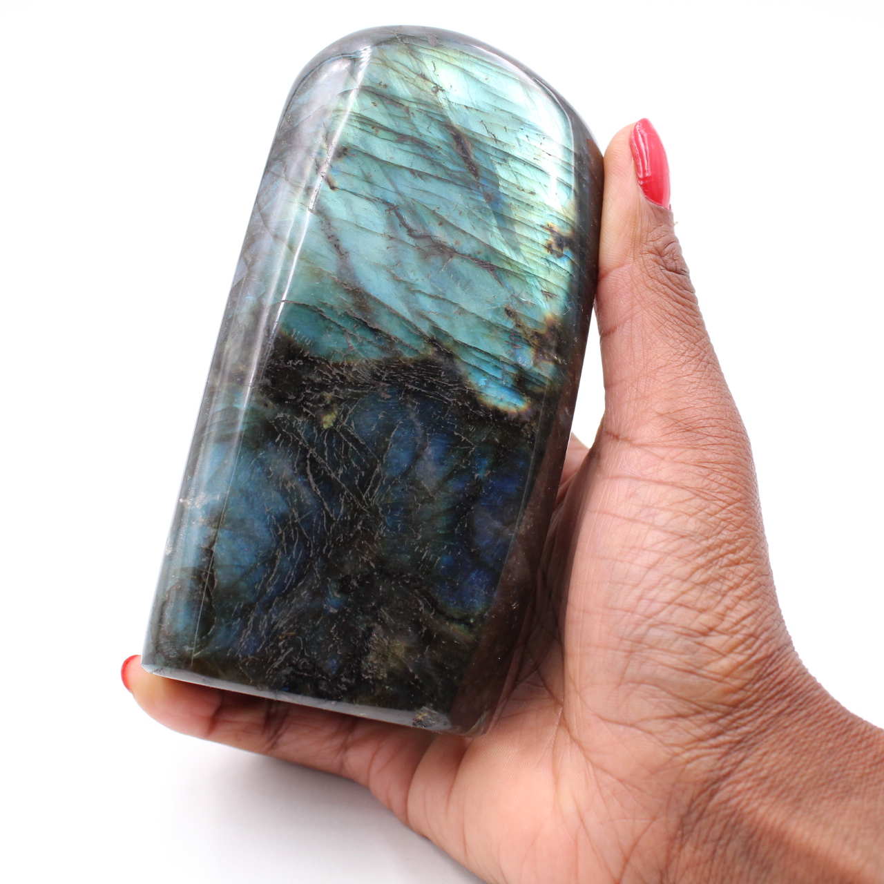 Labradorite stone block