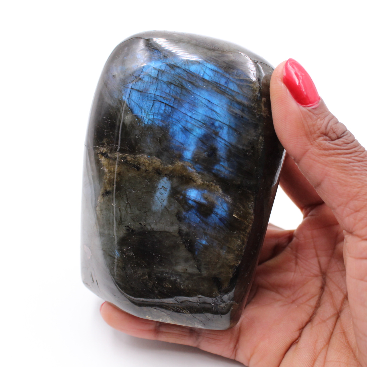 Labradorite stone block