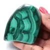Polished malachite block - 0