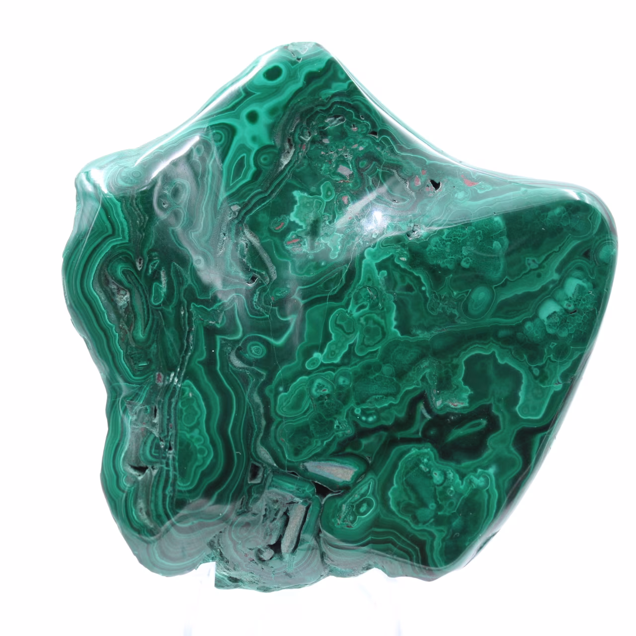 Semi-polished malachite