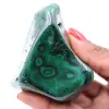 Semi-polished malachite block - 0