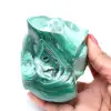 Semi-polished malachite block - 0