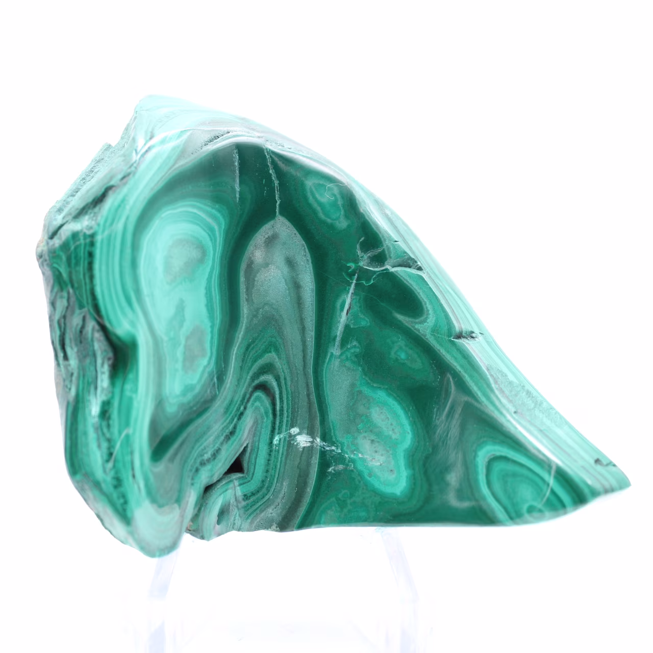 Natural malachite block