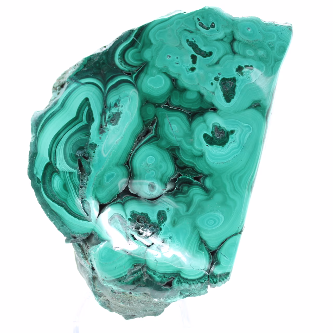 Malachite semi-polished stone