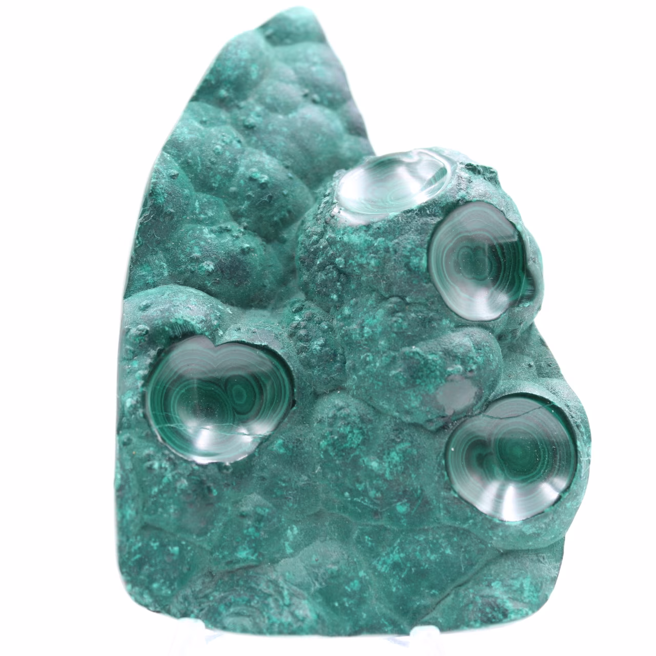 Semi-polished malachite