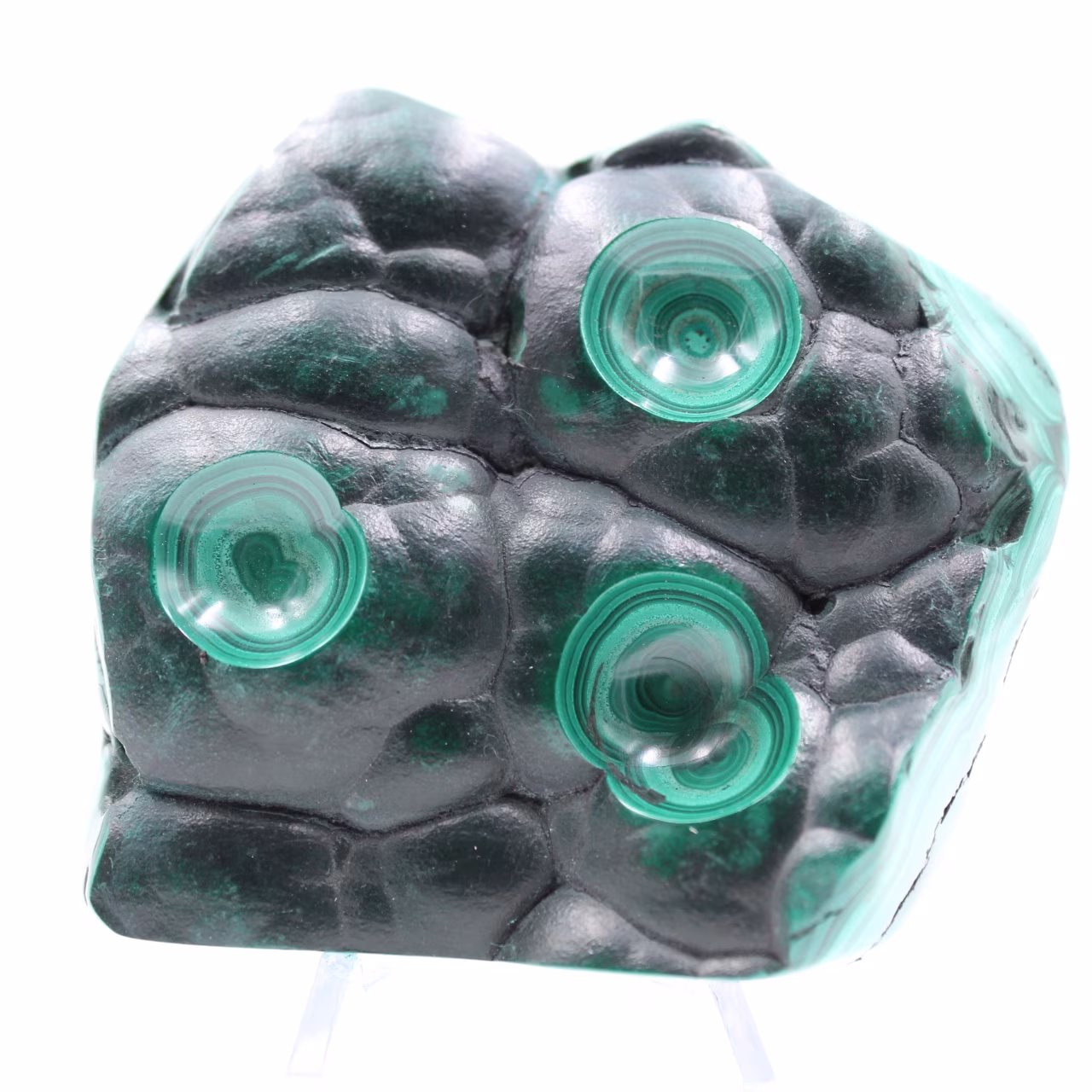 Malachite semi-polished stone