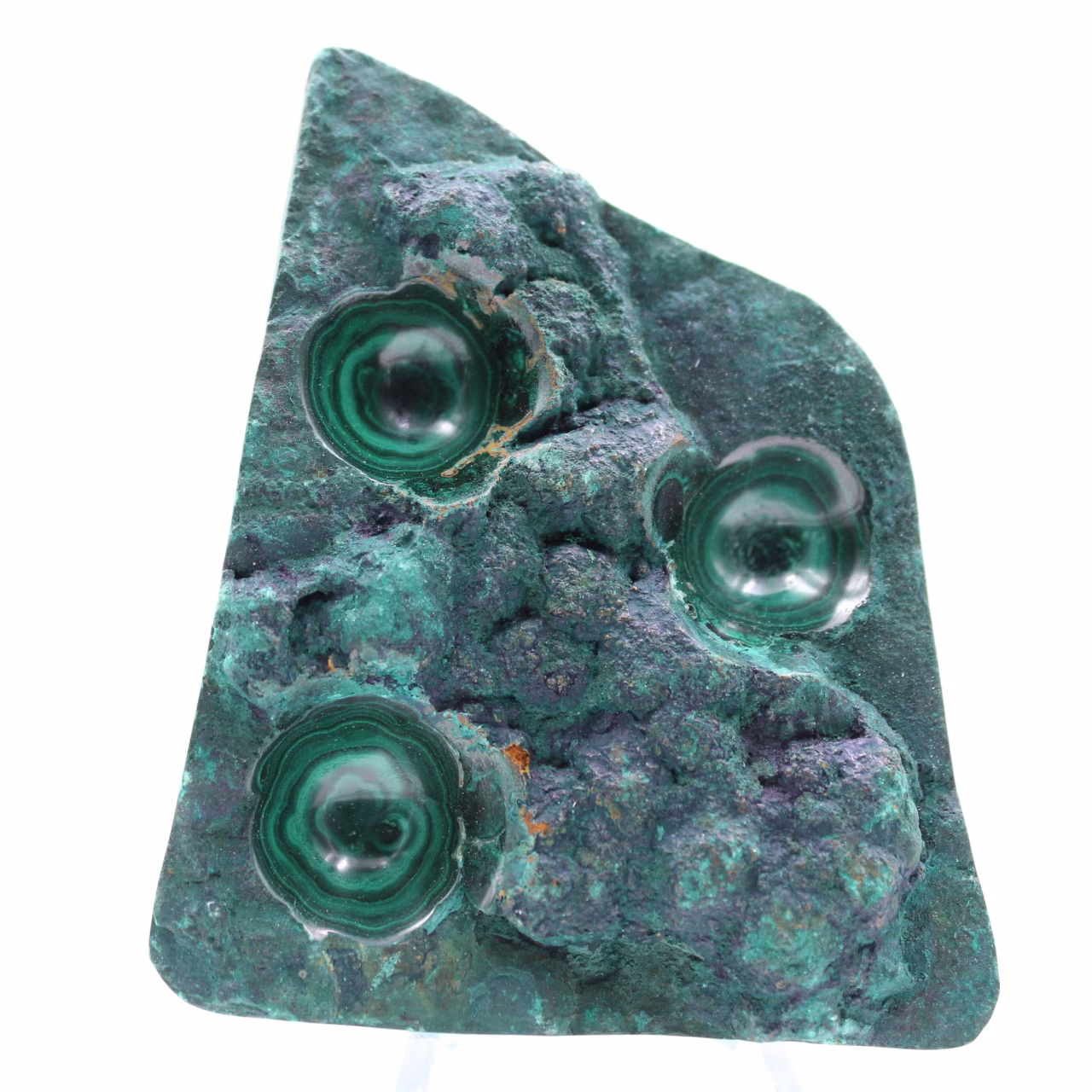 Natural malachite block