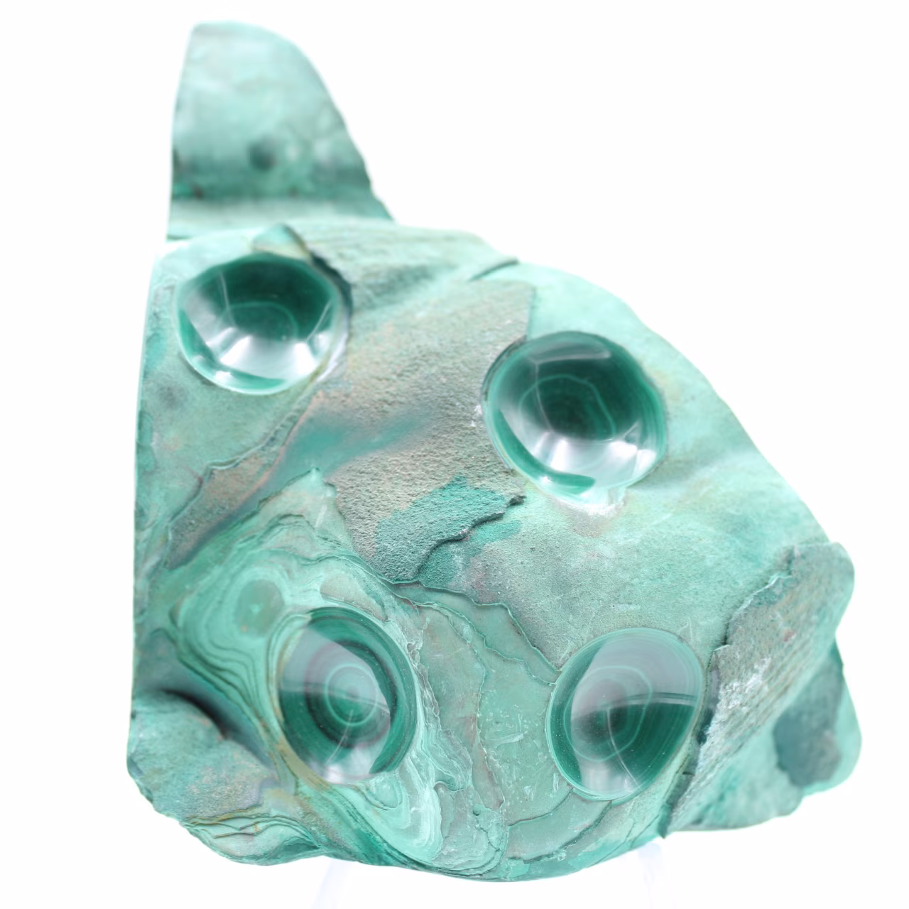Semi-polished malachite