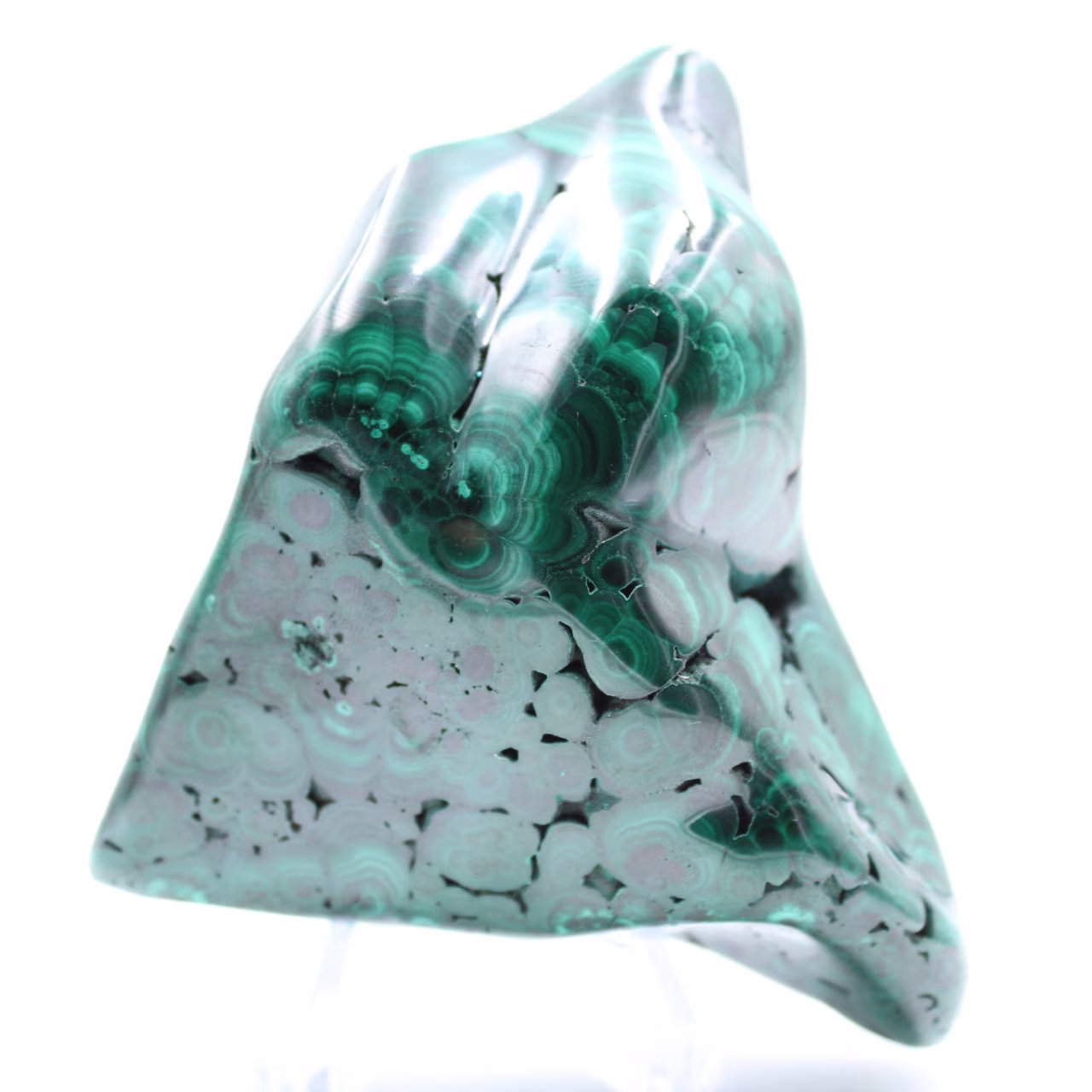 Polished malachite