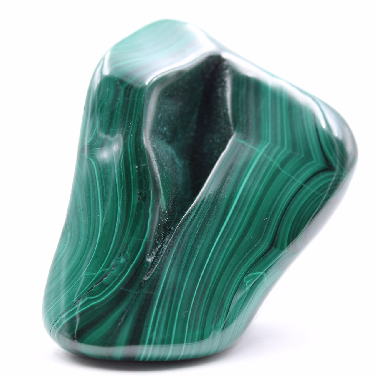 Natural malachite block