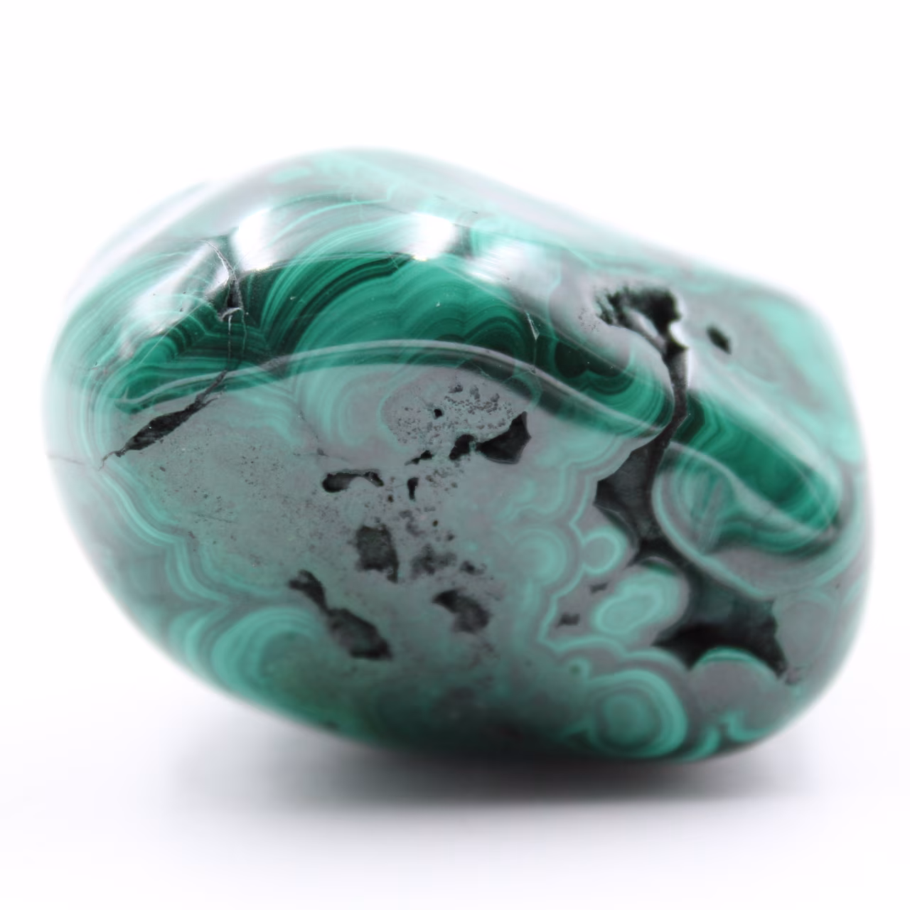 Polished malachite