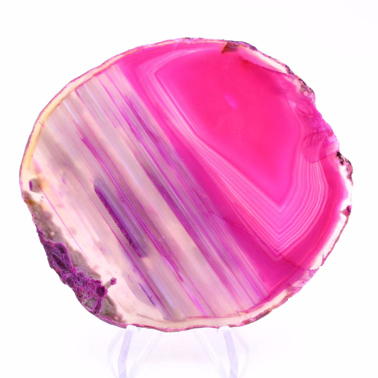 Slice of pink agate