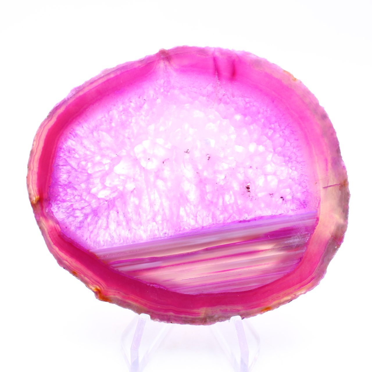 Slice of pink agate