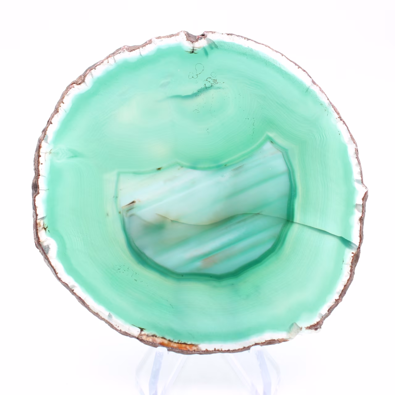 Slice of green agate