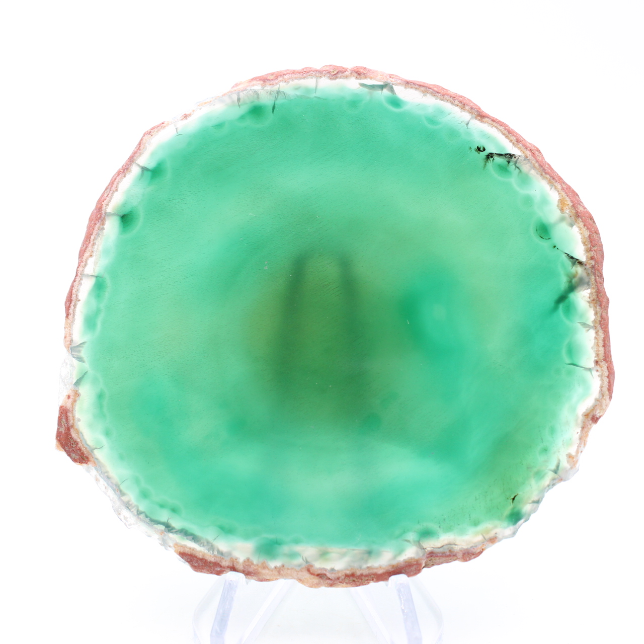 Slice of green agate