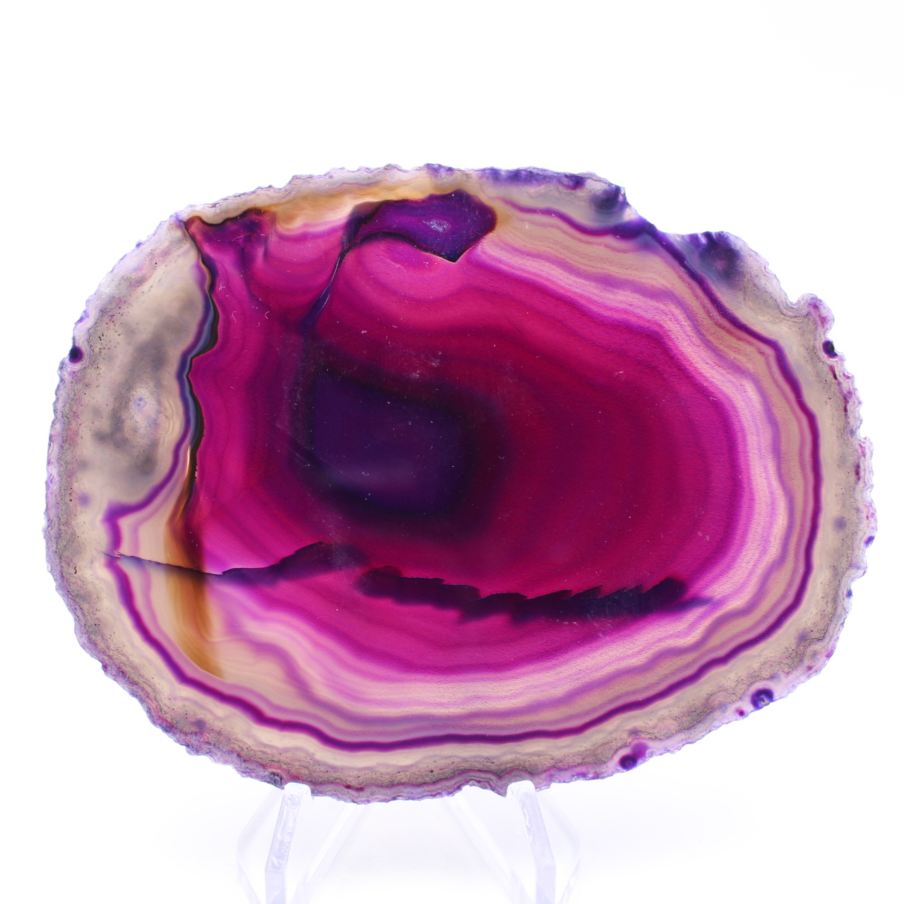 Slice of purple agate