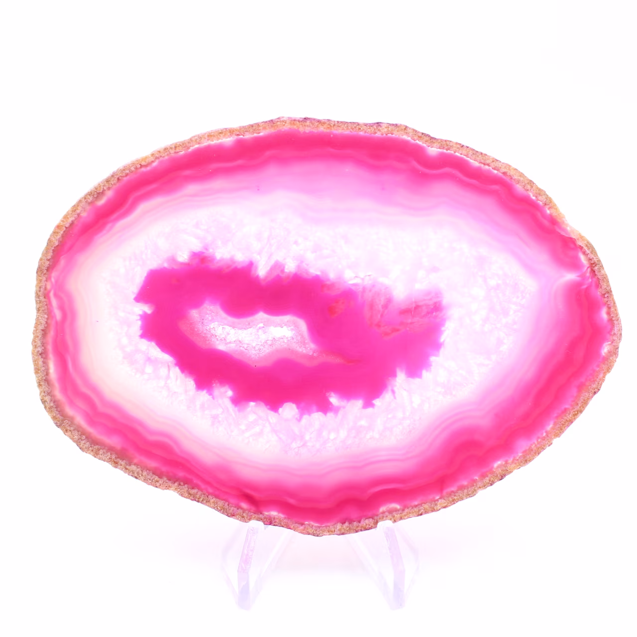 Slice of pink agate