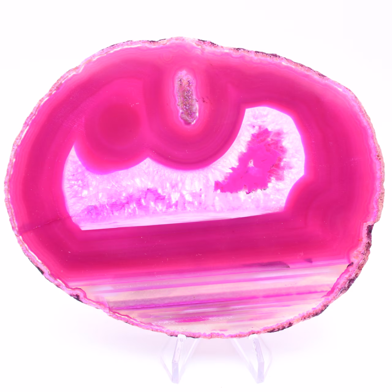 Slice of pink agate