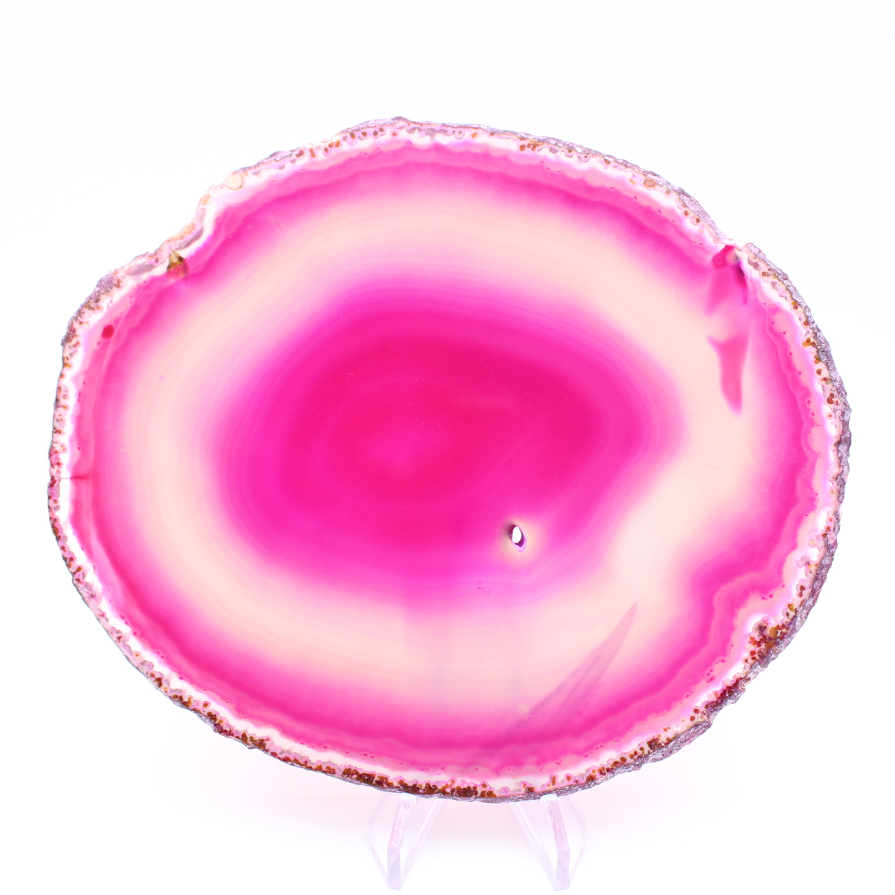 Slice of pink agate